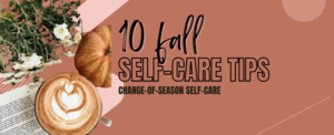 10 fall self-care ideas pumpkin with book and coffee