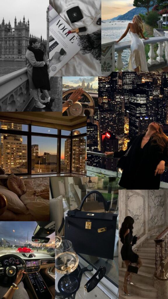 Relationship and travel vision board